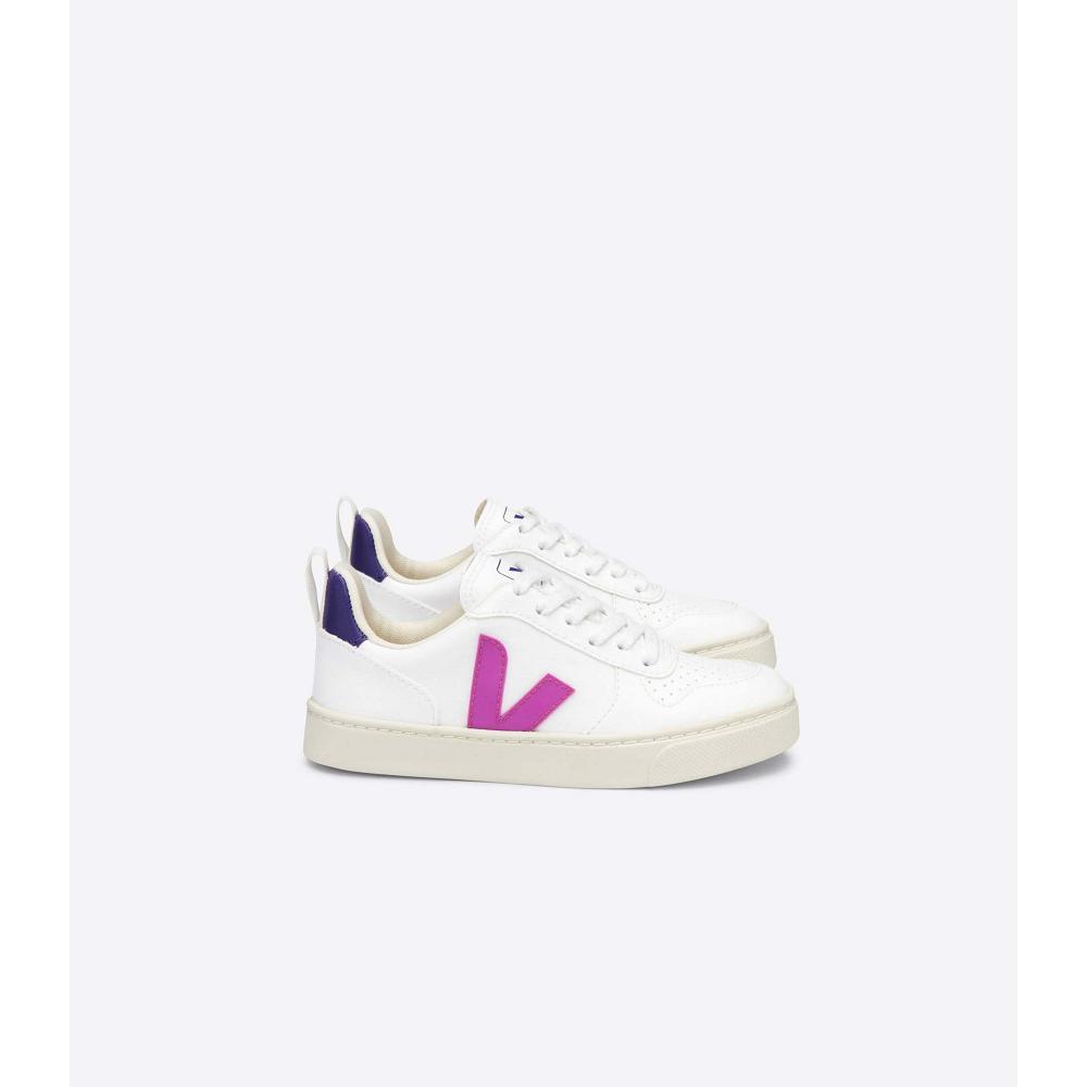 Veja V-10 LACES CWL Joggesko Barn White/Purple | NO 864UZG